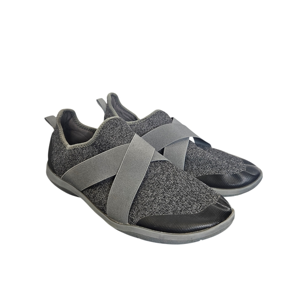 Crocs Comfort Swiftwater Cross-Strap Heather Grey And‎ Black Size W 11